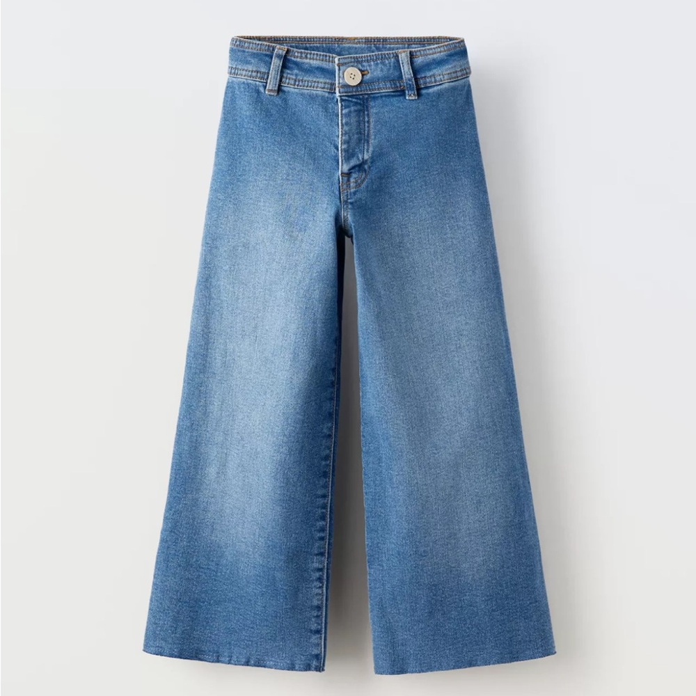 Zara Kids Wide Leg Marine Jeans